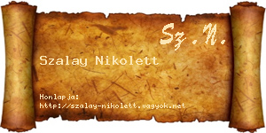 Szalay Nikolett névjegykártya
