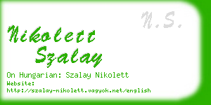 nikolett szalay business card